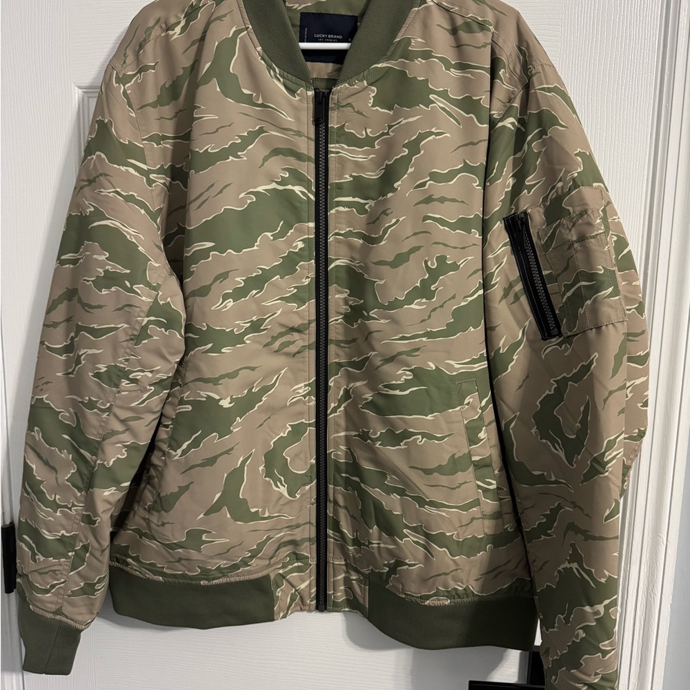 Lucky Brand Camouflage Bomber Jacket